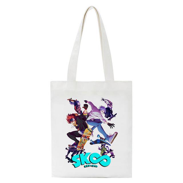 SK8 The Infinity Yaoi Anime Shopper Сумки для покупок Большая сумка Сумка на плечо Большая вместительная складная хлопковая эко-сумка