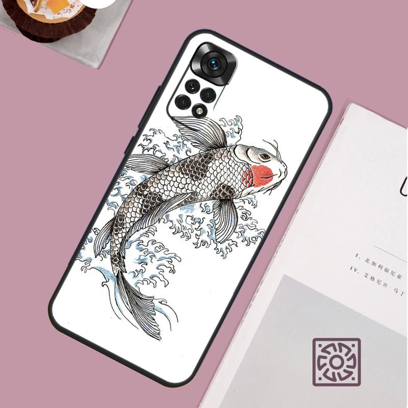 Чехол-картина с рыбой Кои для Xiaomi Redmi Note 12 11 8 9 10 13 Pro 12S 11S 10S 9S Redmi 13C 9C 10C 12C