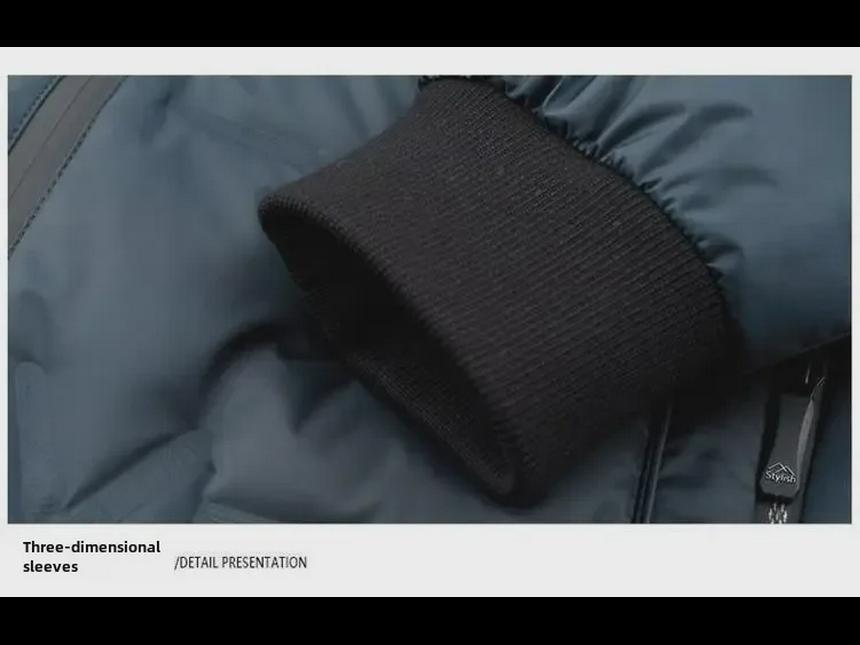 Мужское зимнее бархатное хлопковое пальто с лацканами - теплое, толстое, куртка для пап среднего и пожилого возраста