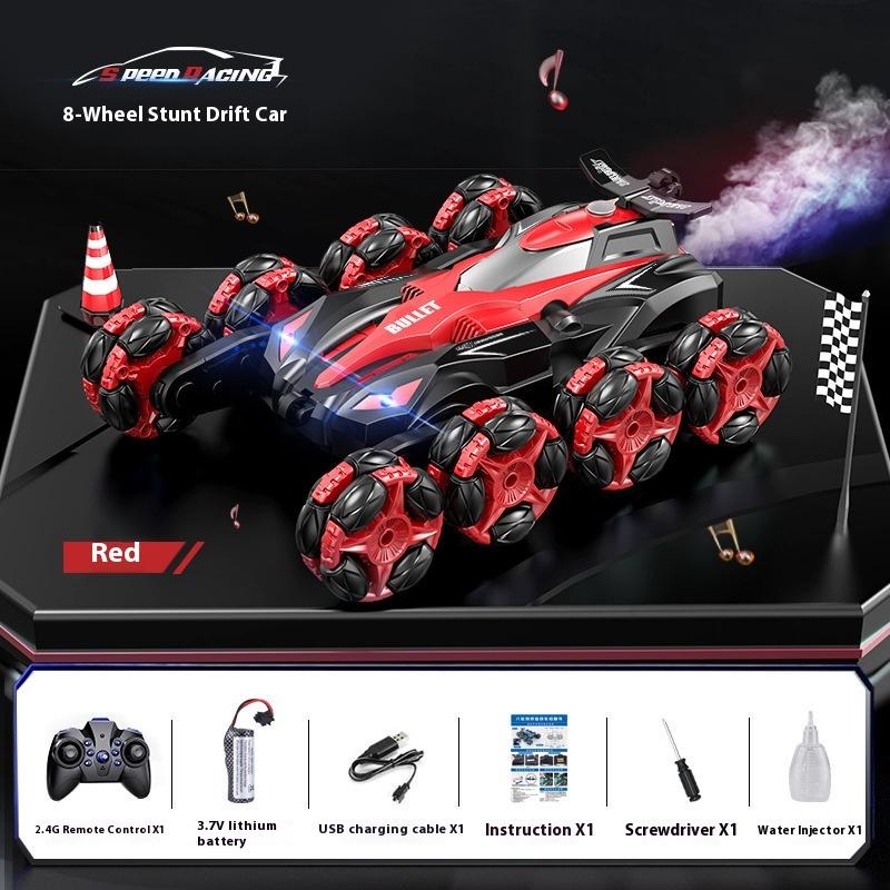 Eight Wheel Stunt Remote Control Car Gesture Induction Drift Spray Swing Arm Climbing Rotary Charging Motor Racing Toy Gift