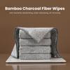5 Pcs Bamboo Fiber Rag Super Water Absorbent Thickened Lint Free Soft Tear-resistant Oil-proof Dish Washing Pads Kitchen Towels
