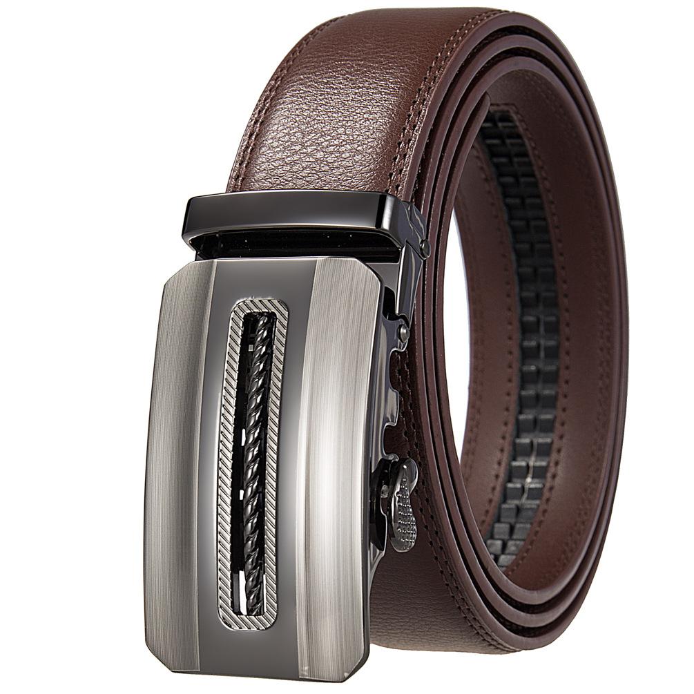 1Pcs Casual Men'S Belt, Fashion Casual Business Cowhide Belt, Automatic Buckle Belt Ly36-40 3688-1