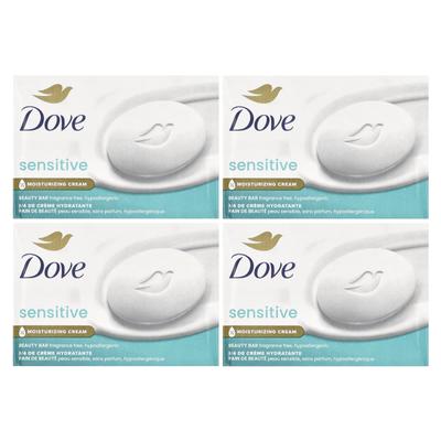 Мыло Beauty Bar Soap, для чувствительной кожи, без отдушек, 4 бруска, 3,75 унции (106 г) каждый