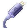 Kabel Usb-C Do Lightning Baseus Crystal Shine, 20W, Pd, 1.2M (Fioletowy)
