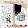 Absonic Acrylic Pen Holder Pencil Organizer, 360-Degree Rotating Pencil Holder, Crayon Organizers for Kids Marker Organizer Caddy Art Supply Kids
