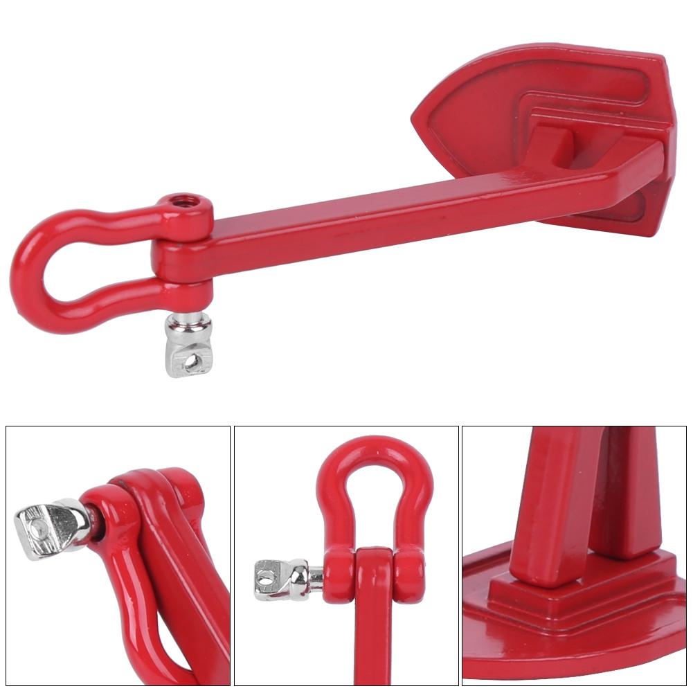 1 10 RC Car Metal Winch Anchor Earth Ground Decoration Tool Fit for Axial SCX10 D90 HPIRed