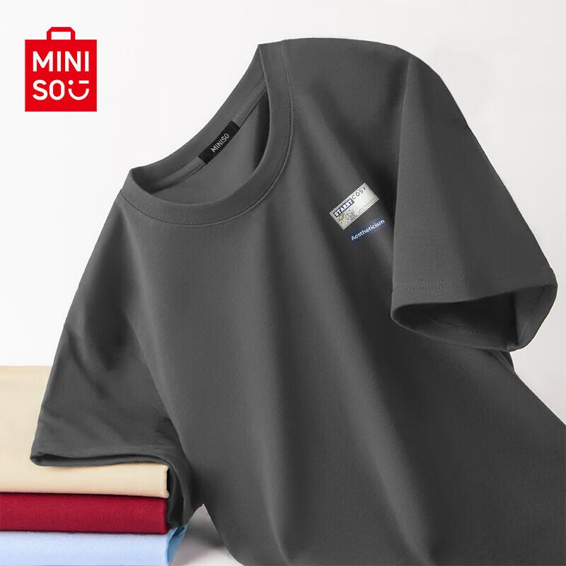 MINISO Мужская летняя футболка с коротким рукавом 2025