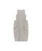Teulimingbeodeu Drape Pocket Sleeveless Dress [ Cream ]