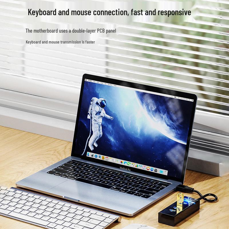 USB 3.0 Hub Splitter: 4-Port Expansion for Laptop, Mouse, Flash Drive