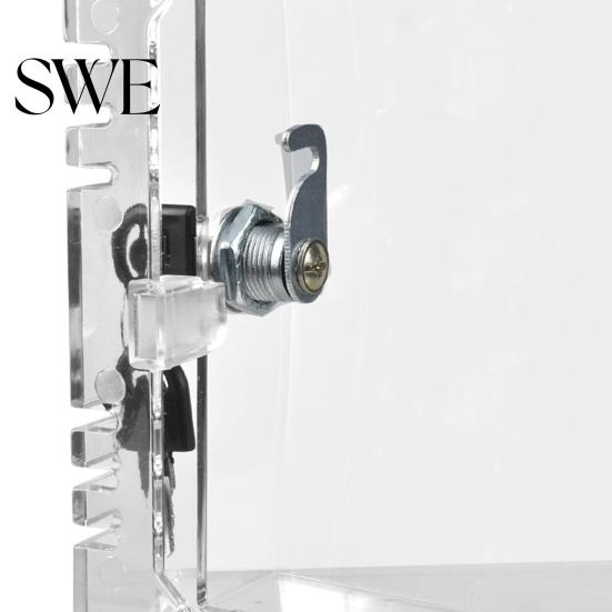 Thermostat Case Large Lock Box Cover with Key Transparent Design Easy UV Resistant to Install Universal Clear AC Energy-saving Guard