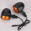 Pair of Turn Signal Indicator Light Black Yellow Steering Lamp Fits for Honda(Small Size)