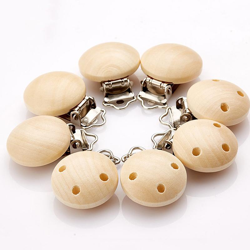 Деревянные детские зажимы для пустышек, держатель для пустышек из бука, симпатичный зажим для прорезывания зубов у младенцев, зажимы для пустышек своими руками, аксессуар