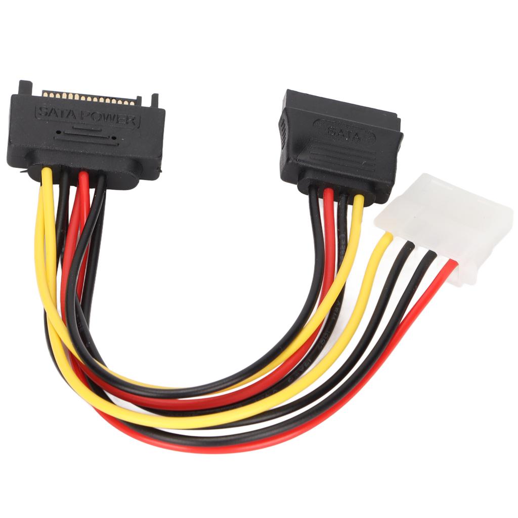 2 кабеля SATA 18 см SATA 15-контактный разъем «папа» на Molex 4-контактный разъем «мама» и 15-контактный разъем SATA удлинительные кабели