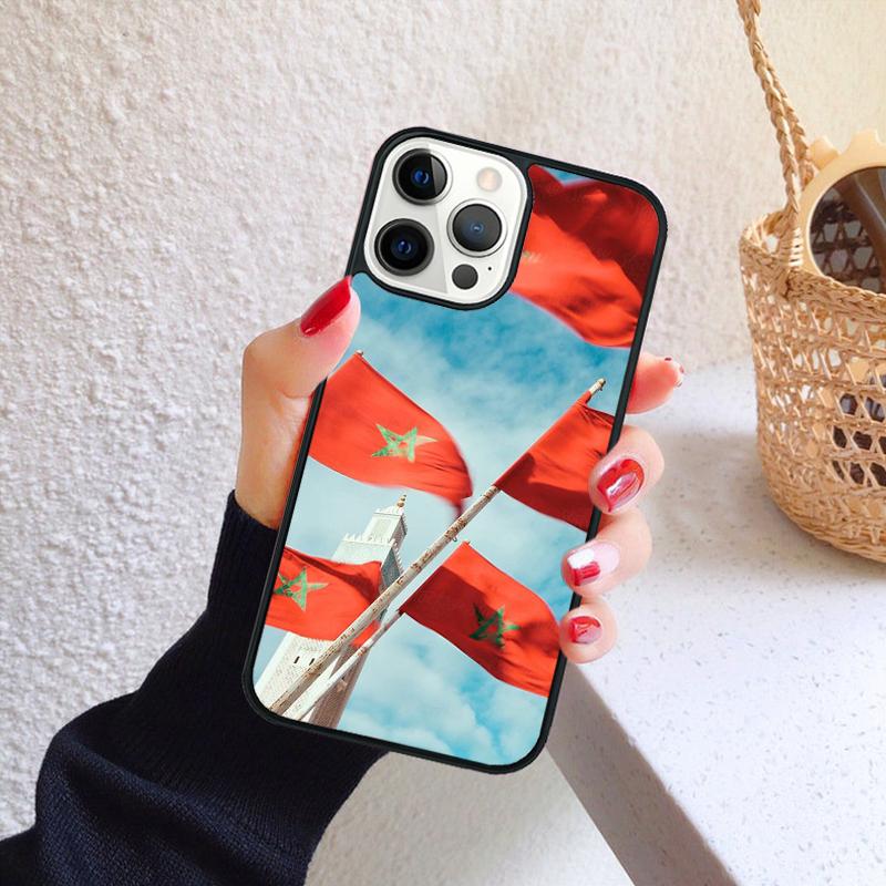Чехол для телефона Флаг Марокко Герб для iPhone 17 Air 16 Coque 15 14 12 13 PLUS 11 PRO MAX Задняя крышка Fundas Shell