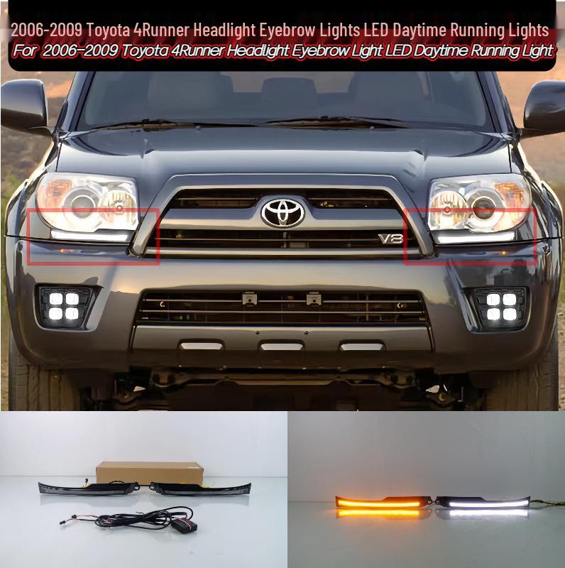 Светодиодные Дневные Ходовые Огни Накладки на Фары для Toyota 4Runner 2006-2009