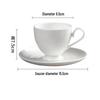 Минималистичный набор белых керамических кофейных чашек и блюдец Shangqi