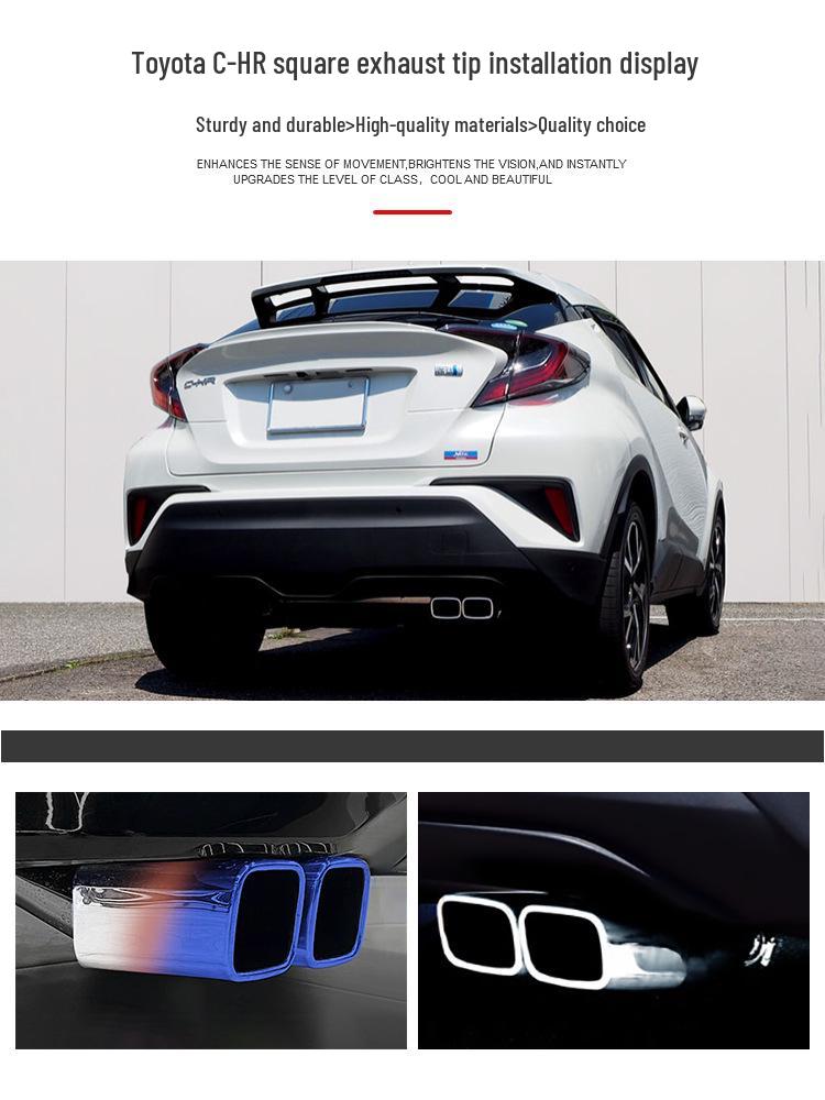 Toyota Noah/Voxy/Esquire 80 Series CHR Двойной Выпуск Нержавеющая Сталь Выхлопная Труба