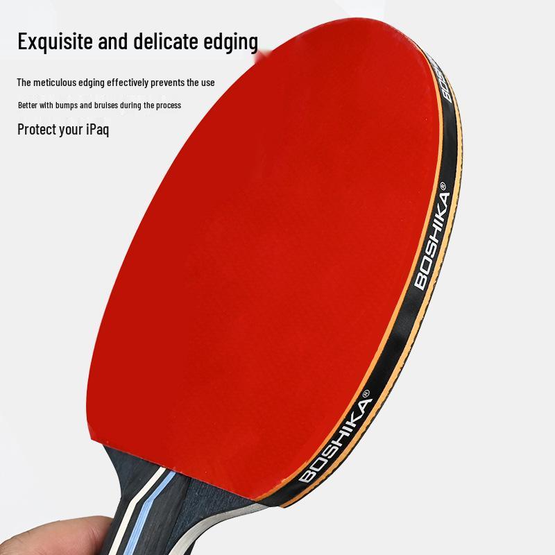 Набор для настольного тенниса Boshi Ka: Высокоэластичные ракетки с горизонтальной рукояткой - Включает 2 ракетки и 3 мяча для тренировок начинающих