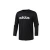 Adidas M Logo Print Long Sleeve Crew Neck Sport Tee Men Tops Black DH3986