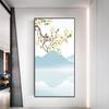 No Glue Privacy Window Film Static Cling  Decorative Landscape Painting Window Treatments Window Sticker
