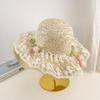Wide Brim Straw Hat Tulip Sunscreen Hat Fashion Sunshade Hat  Summer