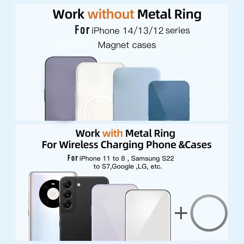 30 Вт Магнитное Беспроводное Автомобильное Зарядное Устройство Держатель Быстрая Зарядка Вентиляционное Отверстие Магнит Автомобильный Держатель Телефона Стойка для iPhone 15 14 13 Pro Max Mini