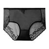 Hollow Out Sexy Lace Underwear for Women's Ice Silk Ultra-thin Quick Drying Smooth Mid Rise Antibacterial Women's Triangle Pants
