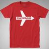Футболка авиакомпании SWISSAIR Ретро винтаж Самолет путешествие лайнер Графическая футболка