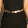 Women Full Metal Waist Chain Mirror Wide Gold Silver Plate Waistband Chains Belt