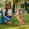 VEVOR Dog Playpen, 8 Pcs 30"H x 24"W Panels Foldable Metal Pet Exercise Pen, Dog Fence Indoor and Outdoor Pen with Door