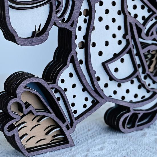 Пасхальный кролик украшение 3D деревянный кролик декор деревенский весенний кролик