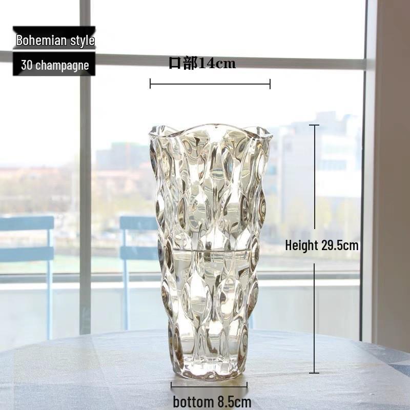 Богемная Современная Ваза из Прозрачного Стекла для Домашнего Декора и Гидропонных Цветочных Композиций в Гостиной