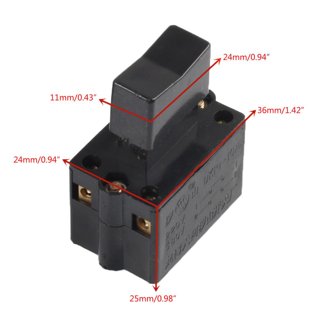 Cutter Switch 250V-5E4 10A Lock Power Tool Cutting Machine Electric Drill Angle Grinder Switch Triggers Button Tools