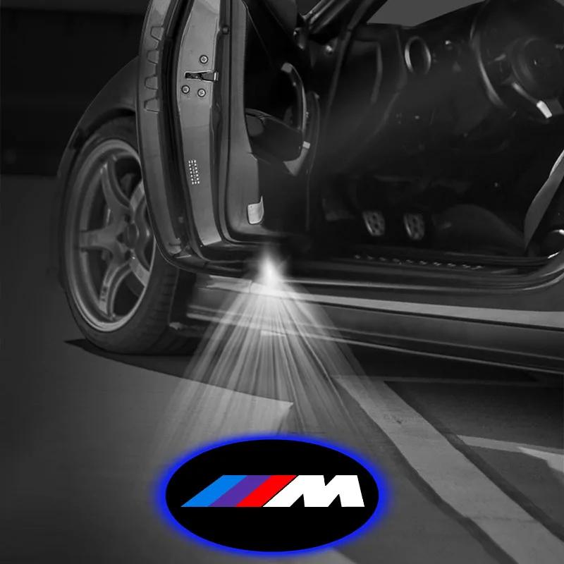 2 шт. Светодиодная лампа-проектор с логотипом двери автомобиля, приветственный свет, лазерный проектор, аксессуары для автомобиля Для BMW M X1 X2 X3 X5 X4 X6 X7 E46 E90 E60 F30 F10
