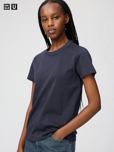 Uniqlo 483456 Женская футболка с круглым вырезом с коротким рукавом Базовый повседневный топ Япония