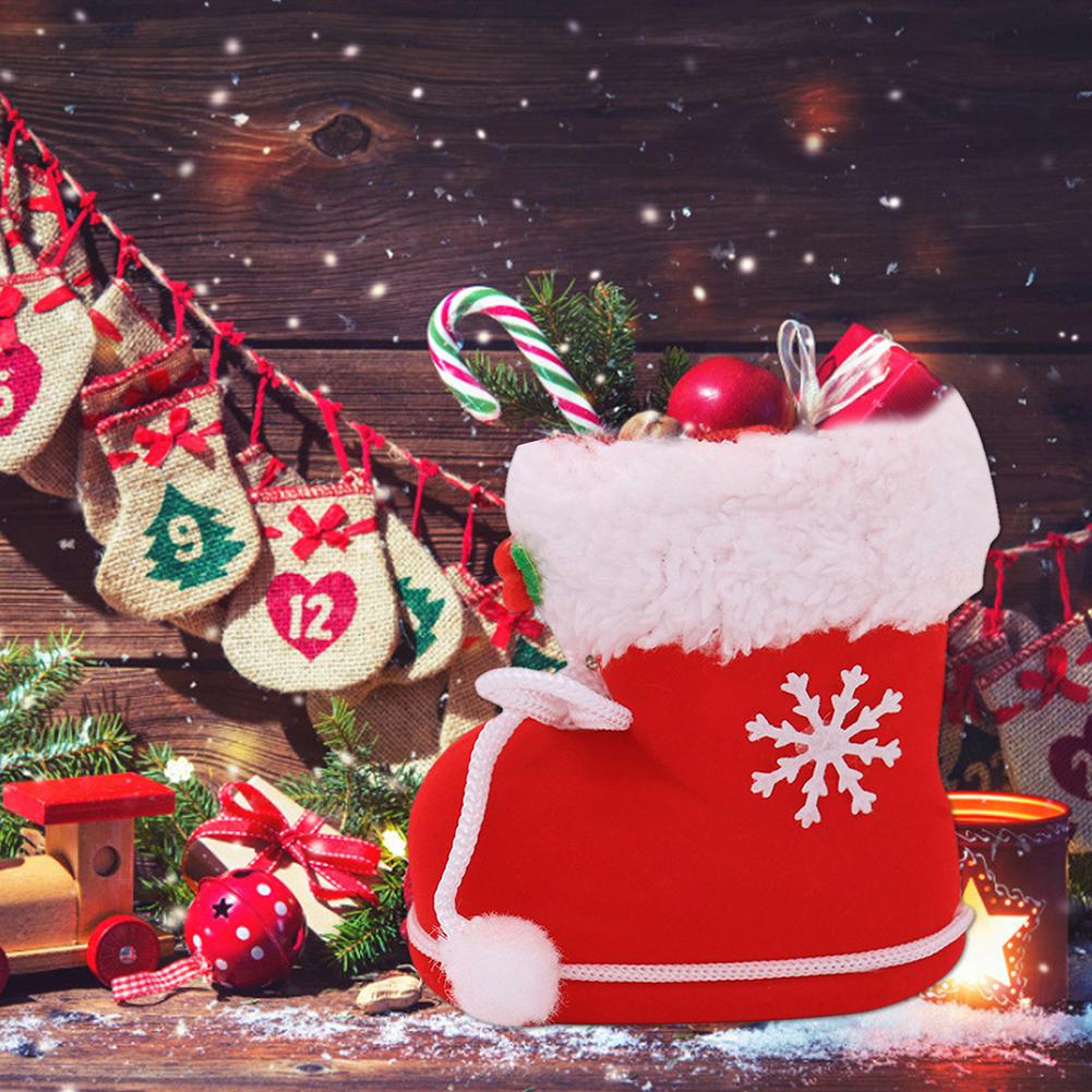 5 шт. Рождественский сапожок для конфет, сумка, маленькие красные сапожки, креативные мешочки для хранения сахара, мини-фестивальная тематика, украшение для дома, рождественские принадлежности