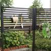3x4Ft Privacy Screen Outdoor Freestanding Modern Metal Slatted Decorative Deck Privacy Fence Screen Panels for Patio Backyard