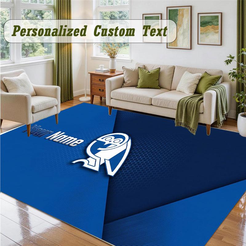 Crystal Velvet Square Rug Custom NameSheffield Wednesday FC Pattern Non Slip Home Floor Decor Rug