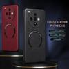 Для OPPO Find X7 Чехол из тонкой овчины с магнитным TPU мягким краем, противоударный, против отпечатков пальцев