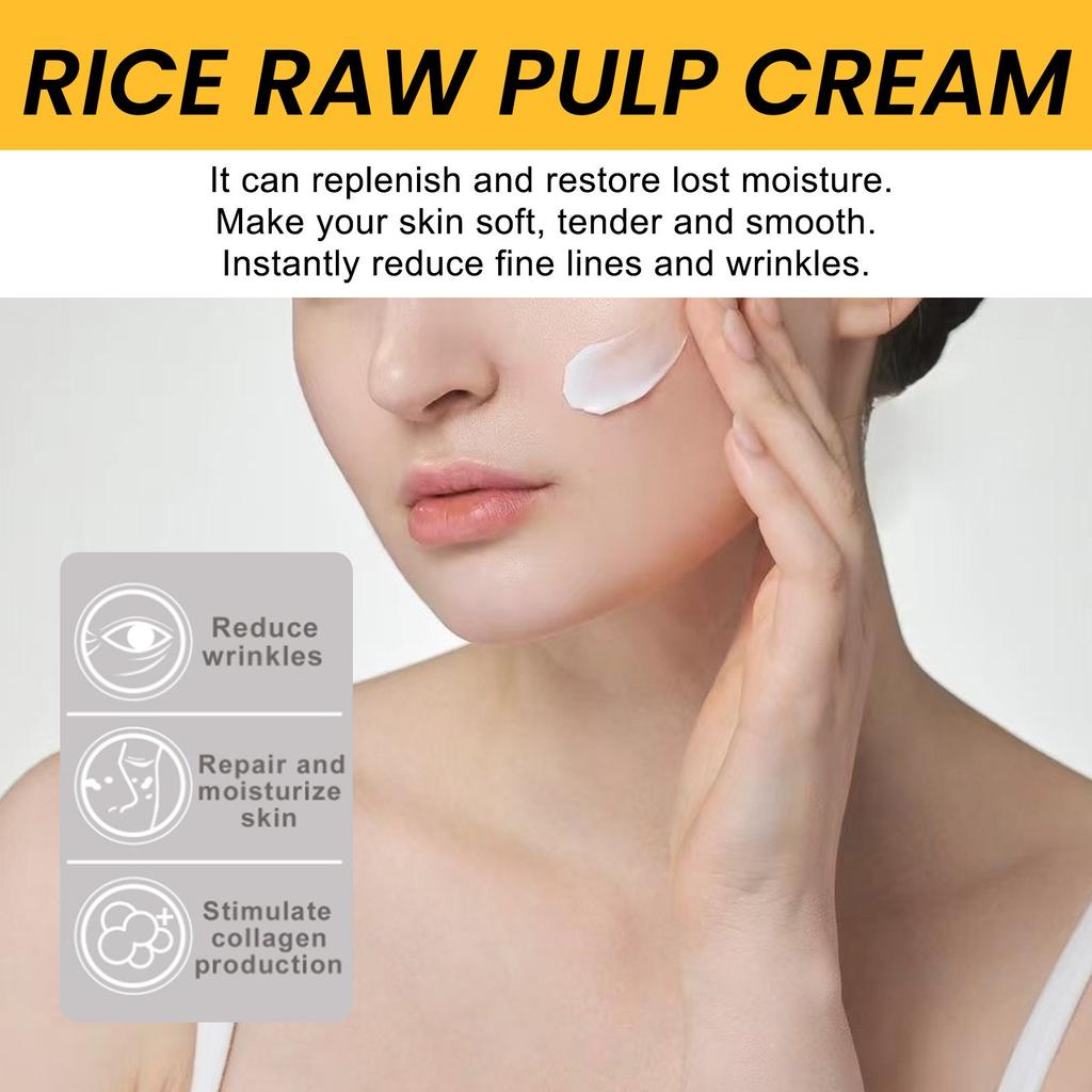 Rice Moisturizing Rice Puree Gel Rice Moisturizing Moisturizing Skin Shrinking Pores Rice Extract Moisturizing Smoothing Fine Lines 1PC