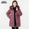 Xuezongfei Women's Warm Hooded Down Jacket with Faux Fur Collar