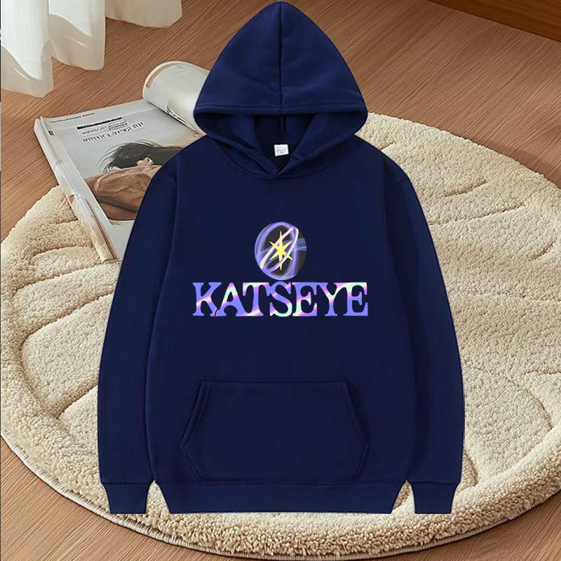 Женская толстовка KATSEYE Eye мода классика женская винтаж Высокое качество Длинный рукав стритвир принт Графика оверсайз толстовка