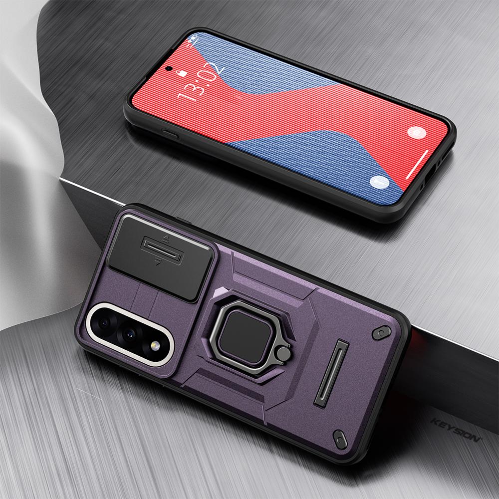 KEYSION Противоударный чехол для OnePlus Nord 5 5G с защитой объектива камеры-слайдера, металлическое кольцо-подставка, чехол для телефона One Plus 1+ Nord 5