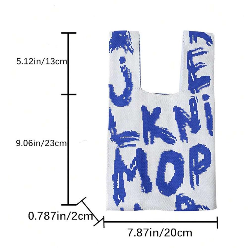 Вязаная сумка-ведро из пряжи, многофункциональная сумка на запястье, плетеная сумка, мультяшная ручная повседневная сумка. zwq