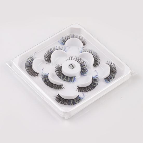 Yousheng 1 коробка накладных ресниц драматический 3D эффект красочные цветные русские полоски ресницы наращивание ресниц макияж для женщин