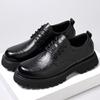Туфли с большим носком для мужской рабочей одежды, на шнуровке, деловые туфли для поездок на работу, мужская повседневная обувь из натуральной кожи, бесплатная доставка