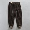 2023 Мужские повседневные брюки в корейском стиле из вельвета