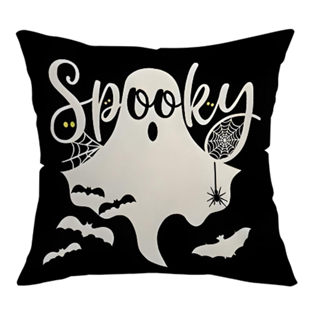 New Halloween Decorative Square Cushion Pillowcase Ghost Skull Pattern Single-sided Printing