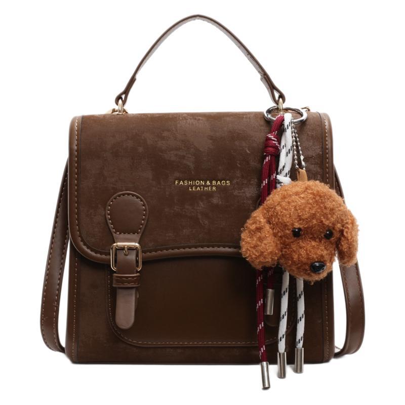 Retro Fashion Double Shoulder Small Backpack 2025 New Trend Contrasting Color Single Shoulder Messenger Women's Bag