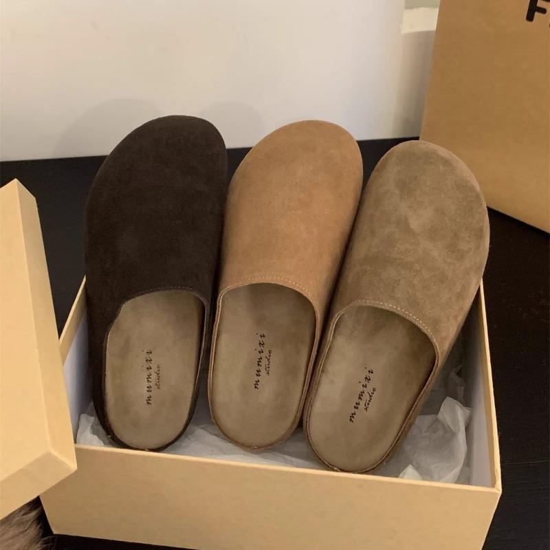 Новый стиль ретро-обуви для женщин, на толстой подошве, с повязкой на голову, полушлепанцы и пара шлепанцев для ленивых